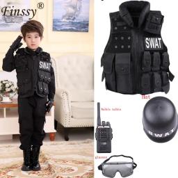 Colete Tático Militar do Exército para Meninos e Meninas, Airsoft Gear, Uniforme de Armadura de Combate, Swat, Polícia, Ao Ar Livre, Traje - Image 1