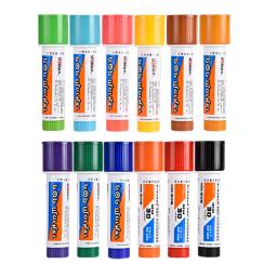 1Pc 30MM Pintura Permanente Caneta 12 Cores Ponta Plana Marcador Escova Esboço Graffiti Cartaz Manga Canetas Para Escritório Escola Arte Suprimentos - Image 4