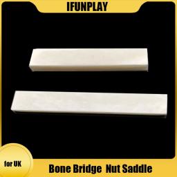 Diy natural osso da guitarra ponte porca sela osso em branco porca artesanal para lp folk guitarra acústica elétrica clássica ukulele - Image 1