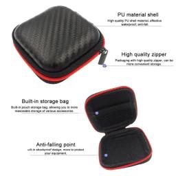Portátil mini zíper quadrado duro asismic umidade-prova fone de ouvido saco caixa de armazenamento fone de ouvido caso para cartões sd tf transportadora bolsa - Image 2