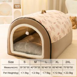 Canil destacável para cachorro grande, casa quente do cão do inverno, cama lavável do cão, ninho profundo, barraca para cães médios e grandes, suprimentos da casa - Image 6