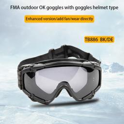Nova fma airsoft si-balístico óculos de proteção com ventilador versão atualizada anti nevoeiro óculos tático paintball segurança óculos de proteção para os olhos - Image 1