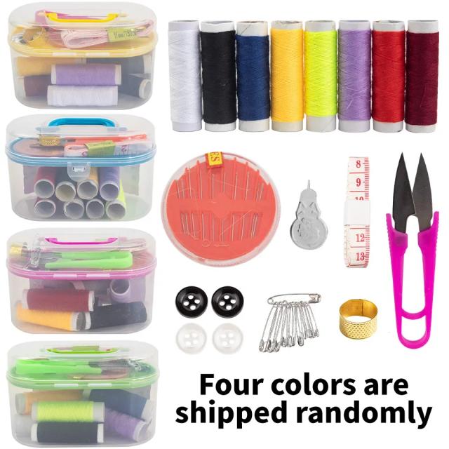 Kit Completo de Costura DIY: Acessórios e Ferramentas para Bordado e Acolchoado em Caixa Multifuncional