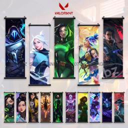 Valorant rolos fotos jogo quente arte da parede presságio pintura em tela viper decoração de casa sova anime cartaz dos desenhos animados figuras phoenix - Image 1