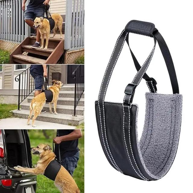 Sling Ajustável para Cães Idosos com Suporte para Quadril e Pernas - Acessório Dobrável para Levantar e Sustentar Animais de Estimação Grandes