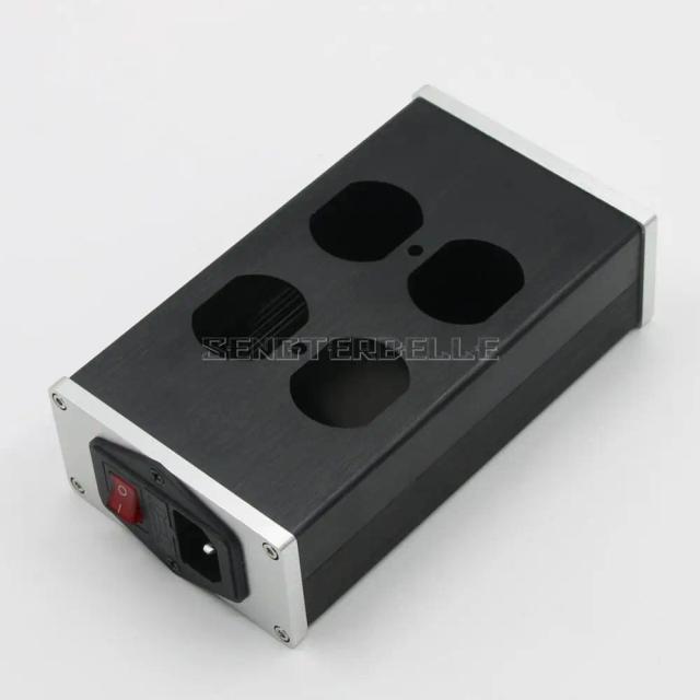 Liga de alumínio Power Strip Chassis, BZ0905, EUA EU Standard Case, PSU Box, Power Socket Shell