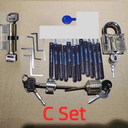 Kit de treinamento de picareta de serralheiro com fechaduras transparentes, removedor de chave quebrada e ferramenta de chave de tensão - Image 3