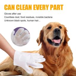 Luvas de Limpeza Descartáveis para Animais de Estimação, Sem Lavagem, Cães e Gatos, SPA, Suprimentos de Banho, Massagem, Tecido Não Tecido, Sem Lavagem, Toalhetes Macios para os Olhos, 6PCs - Image 3