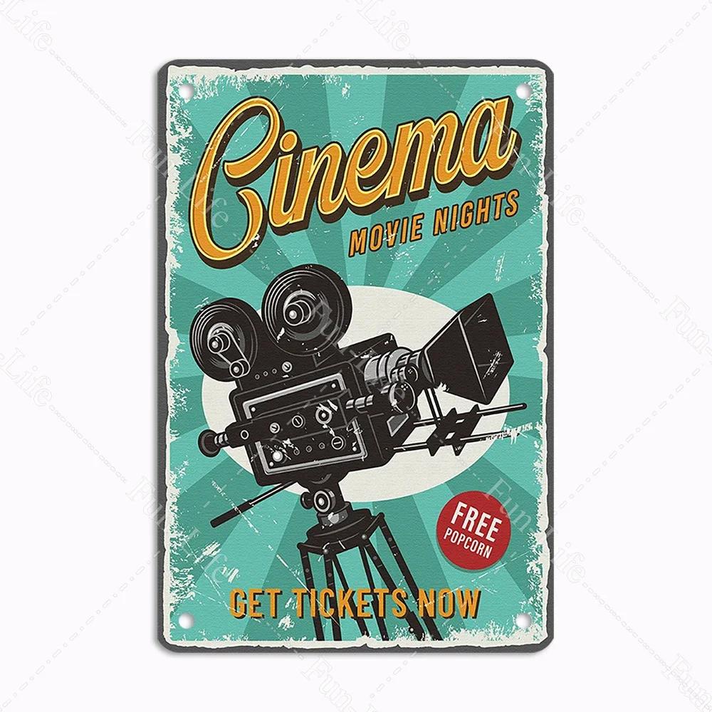 Posters de filmes vintage, placa de metal, placa retro, decoração do cinema, passatempo, decoração da parede do quarto, 20x30 cm - Image 1