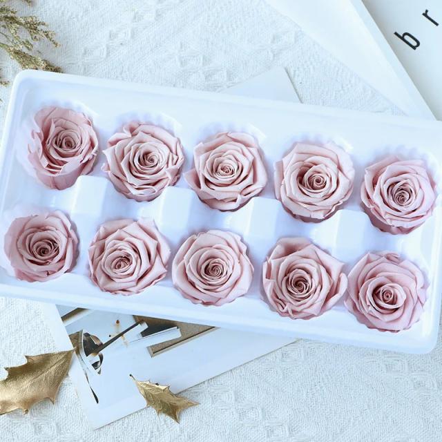 Kit de 10 Rosas Eternas Hidratantes para Decoração de Casamentos e Presentes Surpreendentes no Dia das Mães e dos Namorados