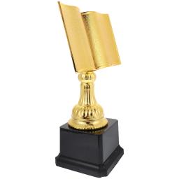 Título em inglês: Copos de troféu de prêmio de ouro Troféu de plástico em forma de livro Troféu de estrela de leitura Primeiro lugar Ganador Troféus Campeão - Image 4