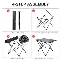 Mesas de armazenamento dobráveis ao ar livre mesa ultraleve acampamento piquenique churrasco mesas portáteis simples mesas de pesca móveis de acampamento - Image 5