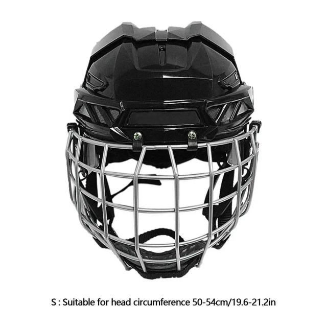 Capacetes de Hóquei Combo CE com Escudo Facial, Gaiola e Proteção Respirável para Equipamento Resistente no Gelo