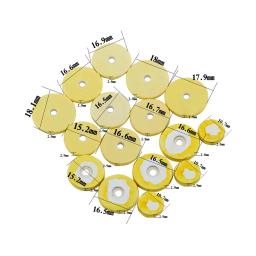 Flauta chave pad, amarelo cortiça pad, coxim de couro, acessórios, peças de reposição do instrumento musical, 16 pcs/set - Image 6