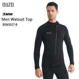 Terno de mergulho em neoprene para homens e mulheres, jaqueta wetsuit, top e calças, split surf, roupa subaquática, 3mm - Image 2