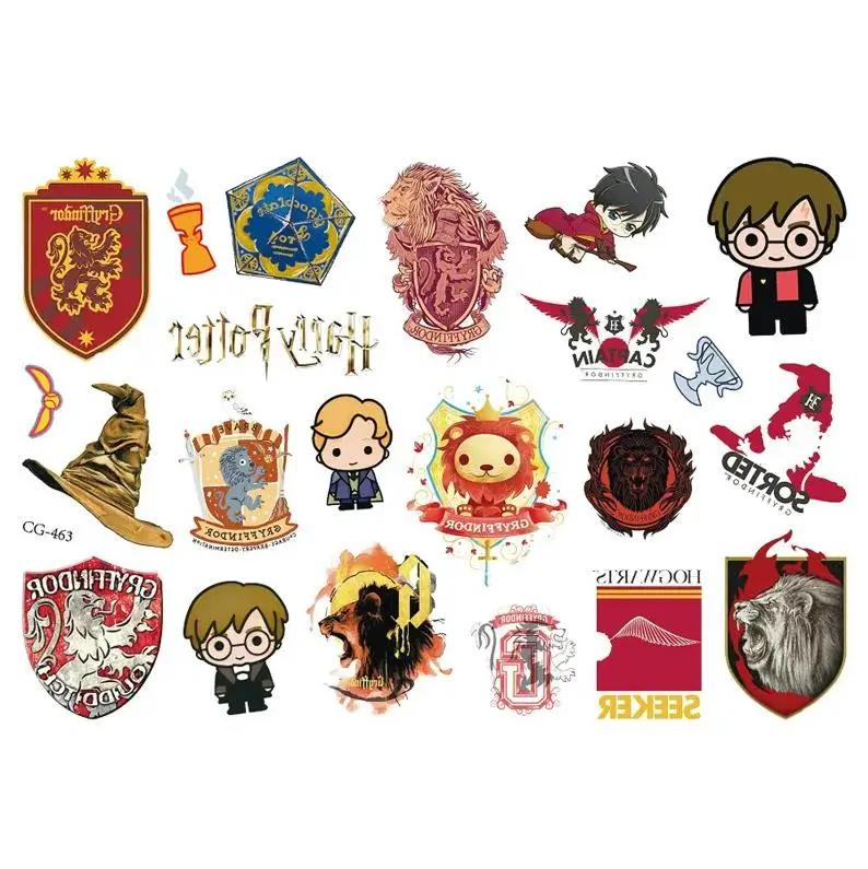 Tatuagem de Hogwarts Adesivos para Crianças, Hermiones Rons, Adesivo Escola Mágica, Decoração de Festa de Aniversário Infantil, Brinquedos Bonitos dos Desenhos Animados, 1Pc - Image 1