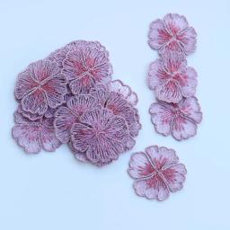 20 pc/lote diy artesanato suprimentos bordado flor remendos para vestuário remendos florais para sacos decorativos parches apliques - Image 1