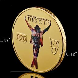 Moeda Comemorativa Banhada a Ouro, Michael Jackson, O Rei do Pop, Moedas Colecionáveis, Presente de Aniversário - Image 4