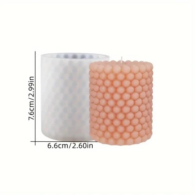 Molde 3D de Silicone para Velas Aromáticas em Formato Cilíndrico e Esférico - Ideal para Artesanato e DIY