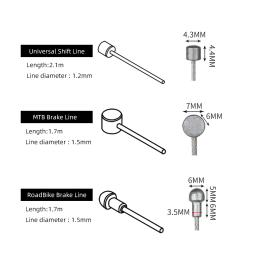1/5 Pcs Bicicleta Derailleur Shift Freio de Aço Inoxidável Linha de Cabo Interno Fio, MTB Mountain Road Bicicleta, 2100mm/1700mm/1550mm/1100mm - Image 4