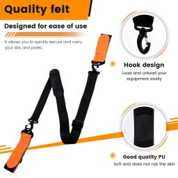 Correias ajustáveis para snowboard e pólo de esqui, alças portáteis para snowboard, acessórios de esqui de nylon duráveis para homens e mulheres. - Image 5