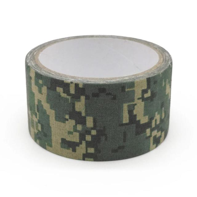Fita Adesiva Camuflada 5m - À Prova D'Água para Caça e Bandagens Militares Furtivas, 5cm x 196cm