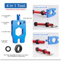 Deemount 2 peças de bicicleta sem câmara de ar schrader mamilo a/v válvulas núcleo de latão cnc usinado anodizado para mtb bicicleta de estrada jantes sem câmara de ar - Image 2