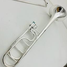 Trombone banhado a prata com acessórios de estojo, imagens reais, Jazz, Tenor, Bb, F, instrumentos musicais profissionais, 42GO - Image 4
