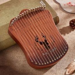 Cega-Mini Harpa Lira Portátil para Crianças, 17 Cordas, Fingerstyle, Instrumentos Musicais Profissionais, Iniciantes Small Gift - Image 3