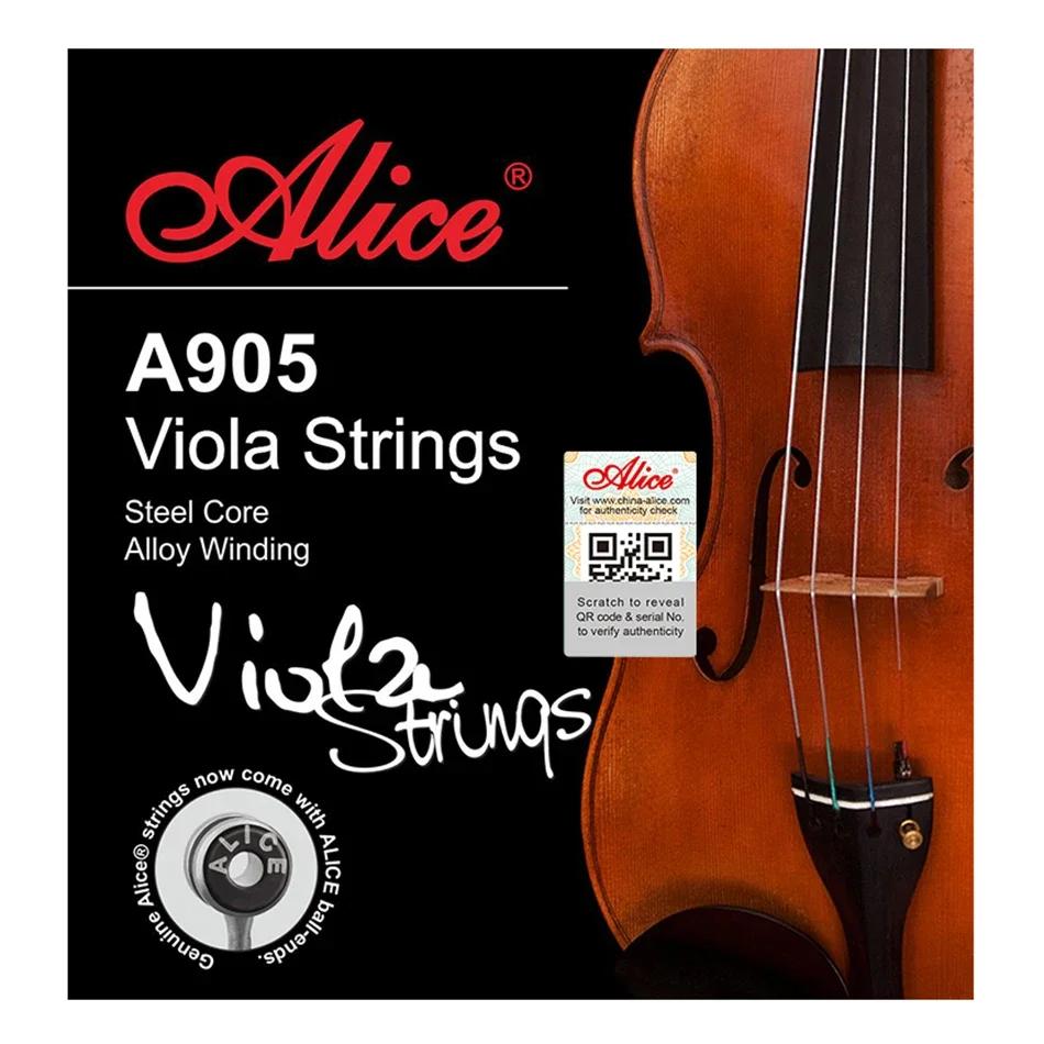 Alice A905 Conjunto de cordas para viola Ni-Fe enrolamento núcleo de aço 1o-4o conjunto completo - Image 1