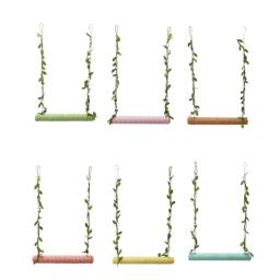 Gaiola para animais estimação, suporte para poleiro, balanço, papagaios, brinquedo pendurado, gaiola corda - Image 1