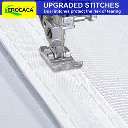 EROCACA-Porta de Tela com Zíper Bilateral, Heavy Duty, Impedir Cães, Gatos, Gatos, Correndo, Casa, Quarto, Sala de Estar, Tela - Image 6