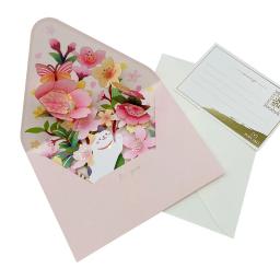 Cartões de Ação de Graças com Flores, 3D Pop Up, Inclui Envelope e Etiqueta, Presente para Todas as Ocasiões com Adesivo - Image 6