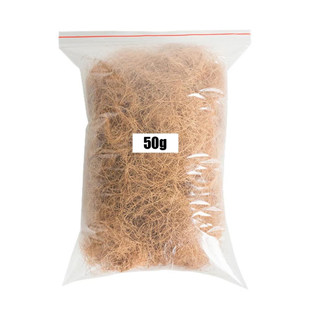 200g natural casca de coco fibra flowerpot capa artesanato à prova de insetos proteger flor planta solo manter quente réptil cama ninho de pássaro - Image 1
