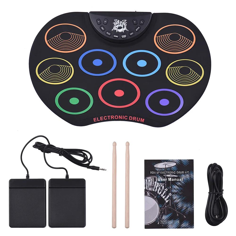 Midi tambor eletrônico instrumento musical prática almofada profissional instrumento musical tambores definir tambor electronico ferramentas de música - Image 1