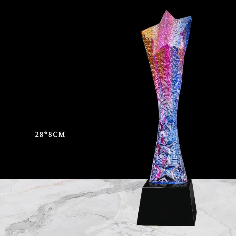 Troféu Cristal, Personalizado, Prêmio reunião anual, recordações, Coleção Decoração para Casa, Criativo, Nova cor - Image 1