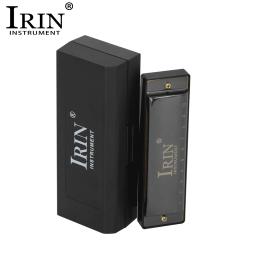 IRIN-Preto Niquelado C Chave Harmonica, Órgão da Boca, Adequado para Amantes de Música, Instrumento de Sopros, 10 Furos, 20 Tons - Image 1
