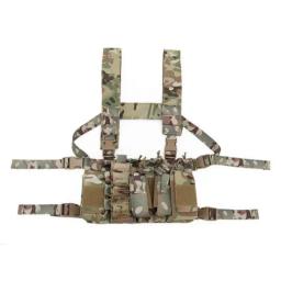 Arnês de colete de equipamento de peito leve com bolsa para paintball caça combate tático - Image 2