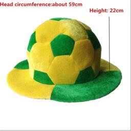 Carnaval festa menino futebol futebol fãs boné engraçado chapéu branco preto capacete de futebol adulto cosplay vestir-se acessórios - Image 3