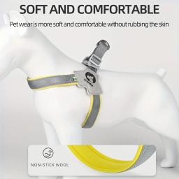 Arnês para cães reflexivo respirável, Saddle Style Chest Strap, Confortável e seguro para caminhar e treinar - Image 6