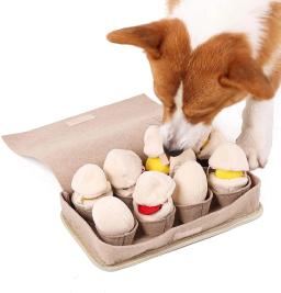 Atuban snuffle esteira para cães de alimentação lenta durável esteira interativa do cão com quebra-cabeça estridente brinquedos de pelúcia ovos brinquedos para o nariz - Image 1