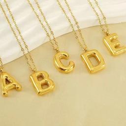 CARLIDANA-Pingente Letras Iniciais para Fazer Jóias DIY, 26 Colar Alfabeto, Aço Titânio, Acessórios - Image 4