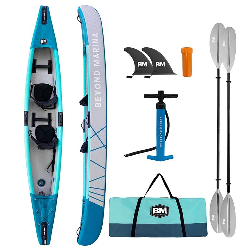 ALÉM-MARINA Drop Stitch Caiaque Inflável, 3 Lugares, Canoa Dobrável, Pesca, 3 Lugares - Image 1