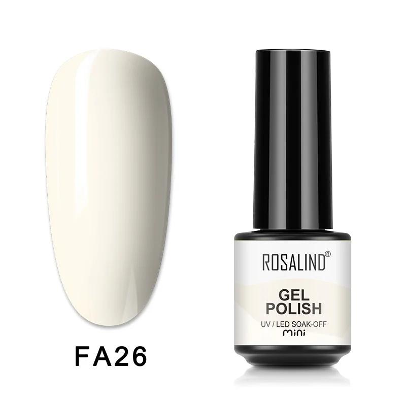 ROSALIND-Garrafa de vidro clássica para Nail Art Design, Pure Color Nail Gel, Primer Semi Permanente, Top Coat, LED brilhante e lâmpada UV - Image 1