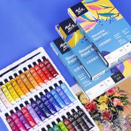 Conjunto de Pintura Guache Lavável, Pintura do Artista, Aquarela Profissional, Exame Estudante Arte Suprimentos, Alta Qualidade, 6 ml, 12ml - Image 2