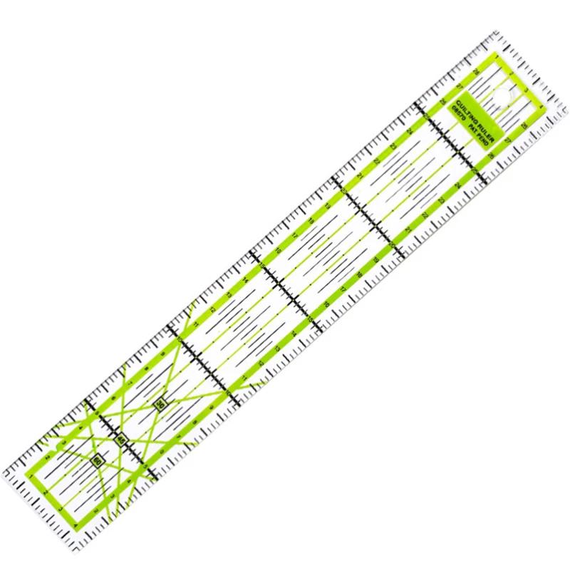 Régua Alinhada De Patchwork De Acrílico Régua De Desenho Transparente Suprimentos De Medição De Escritório Ferramentas De Costura Tailor, 1Pc - Image 1