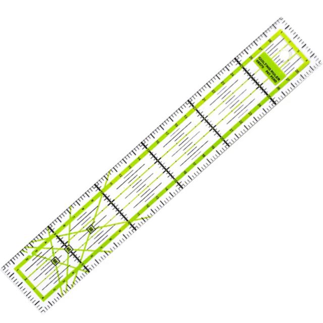 Régua Transparente de Acrílico para Patchwork - Ferramentas Essenciais de Medição para Costura e Desenho, 1 Peça