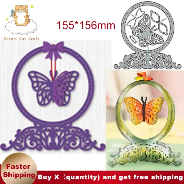 Suporte Borboleta para Bola de Cristal: Molde em Relevo para Scrapbooking e Artesanato em Cartões e Álbum de Fotos