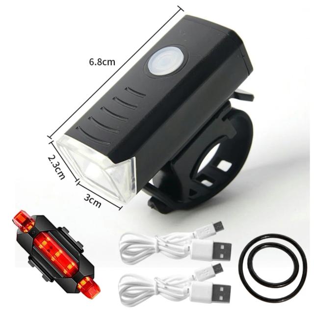 Kit de Luzes 360 Graus para Bicicleta com Alerta Sonoro e Bateria 1200mAh