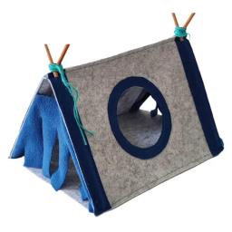 Hamster sentiu pano tenda pequenos animais abrigo casa cobaias furões chinchilas ouriços coelhos ninho gaiola cama acessórios - Image 1